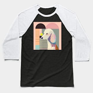 Retro Bedlington Terrier: Pastel Pup Revival Baseball T-Shirt